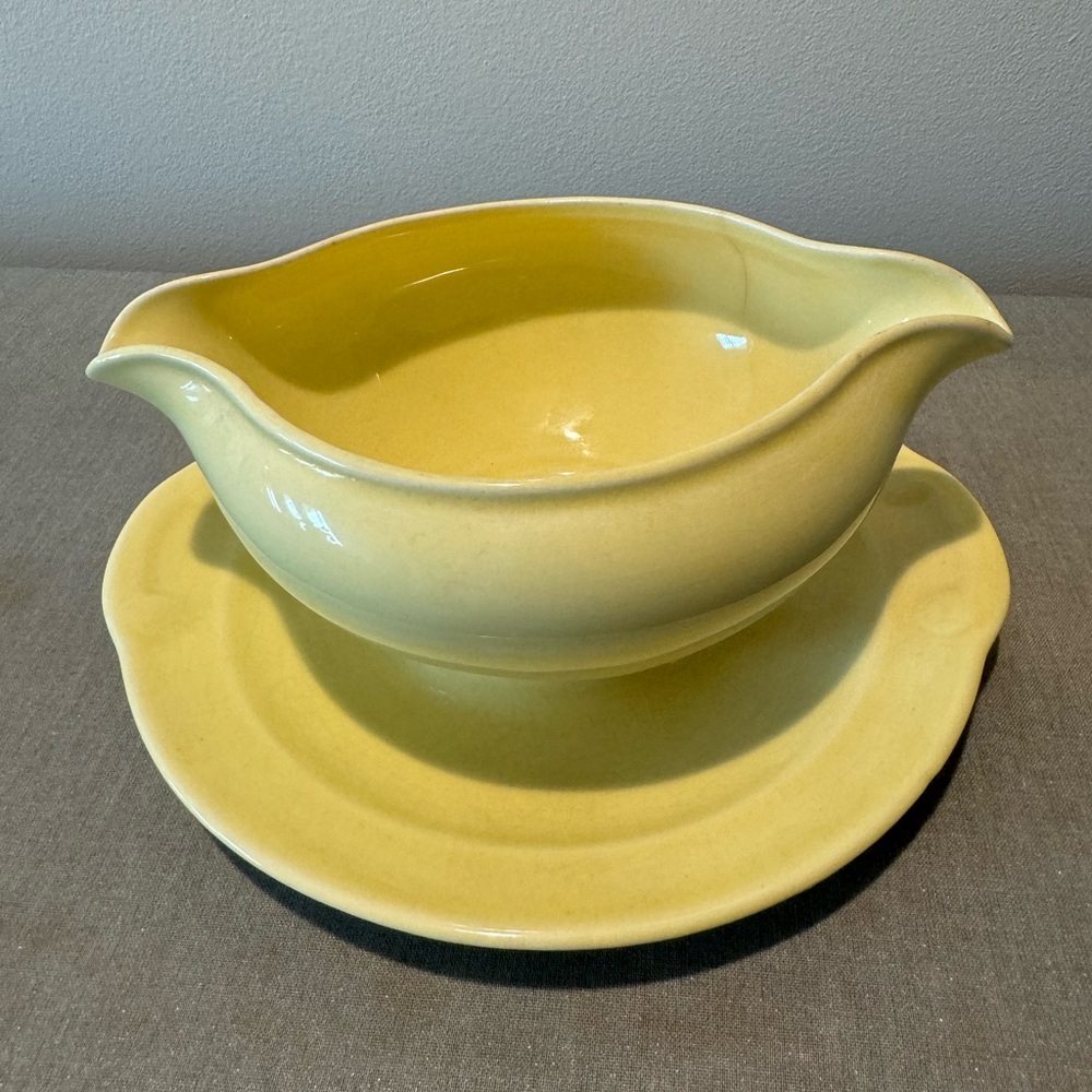 Vintage Lu-Ray yellow gray boat